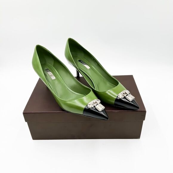 Louis Vuitton LV Monogram Lock Charlotte Pumps Heels EU 39 US 9 - Picture 1 of 16